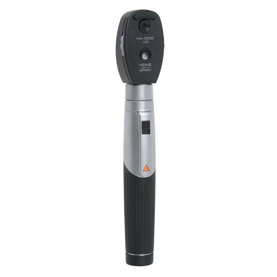 mini 3000 LED Ophthalmoskop 2,5 V, schwarz, mit Batteriegriff mini 3000