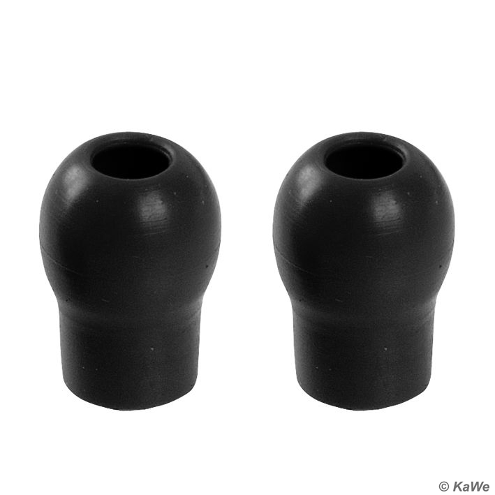 Ohroliven für Prestige, schwarz, soft, schraubbar (10 Stck.)