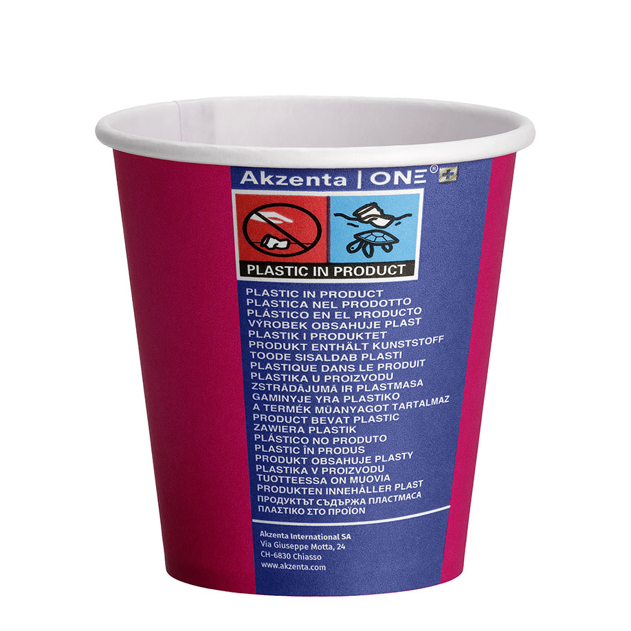 Trinkbecher aus Papier, 180 ml / 200 ml Füllmenge, Flamingo fuchsia (50 Stck.)