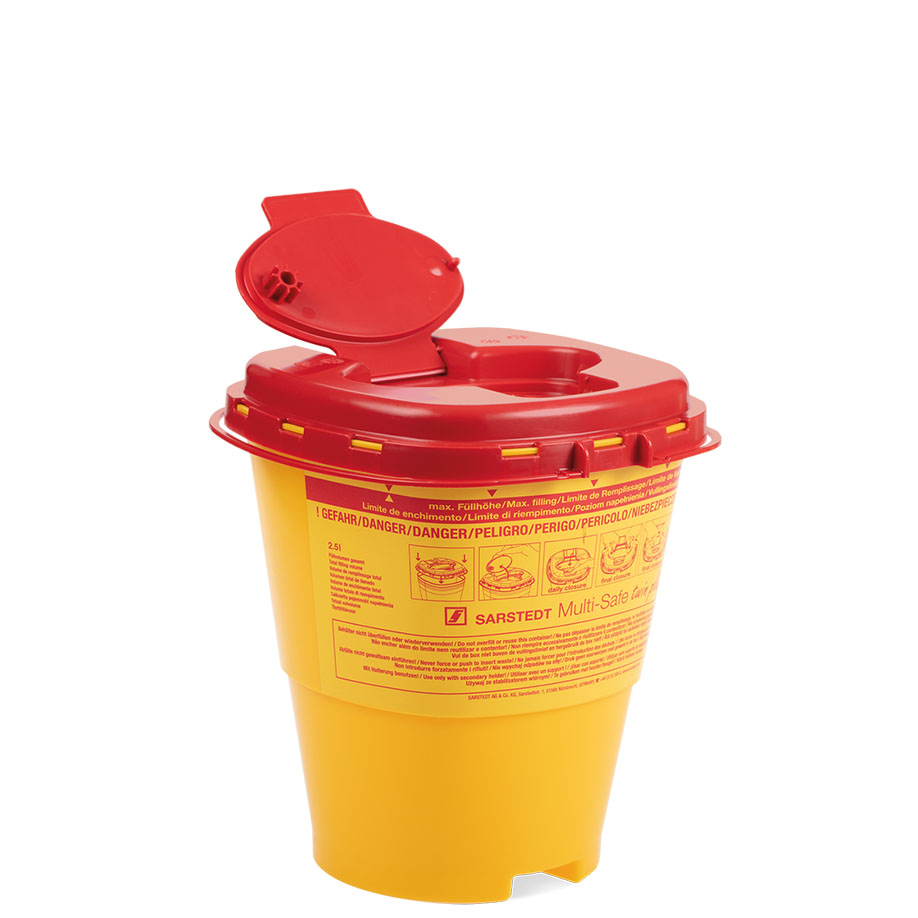 *Kanülenabwurfbehälter 2,5 Ltr. Multi-Safe twin plus 2500 -ausser Handel-/Alternative: SAR 77.3884.225