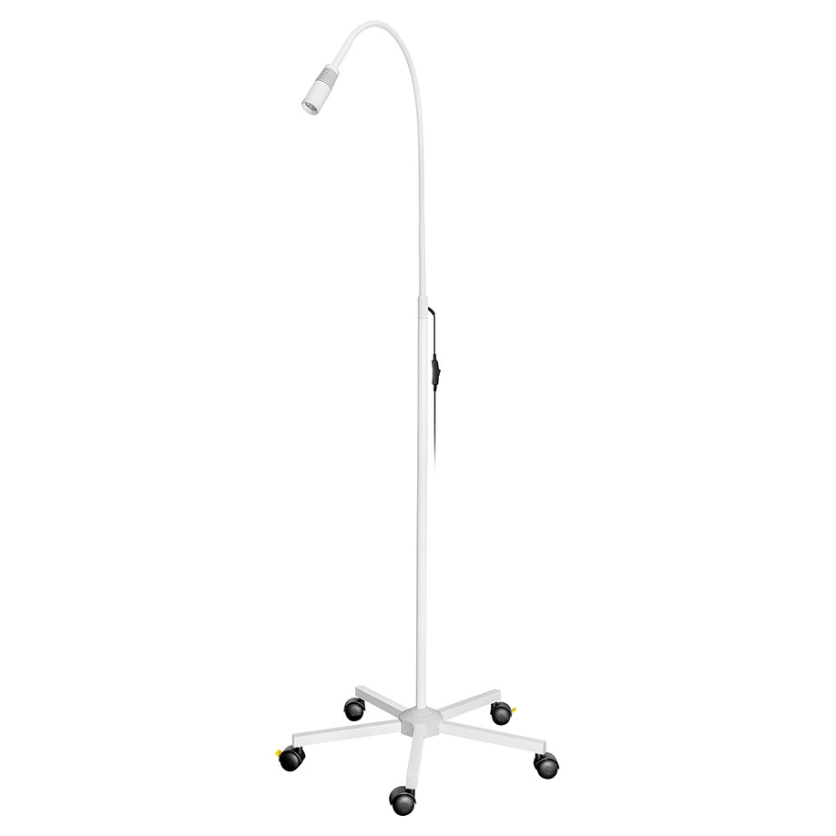 LED-Untersuchungsleuchte auf Rollstativ, weiß