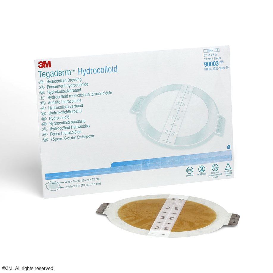 *3M Tegaderm Hydrokolloidverband, oval, mit Kleberand, 13 x 15 cm (5 Stck.)