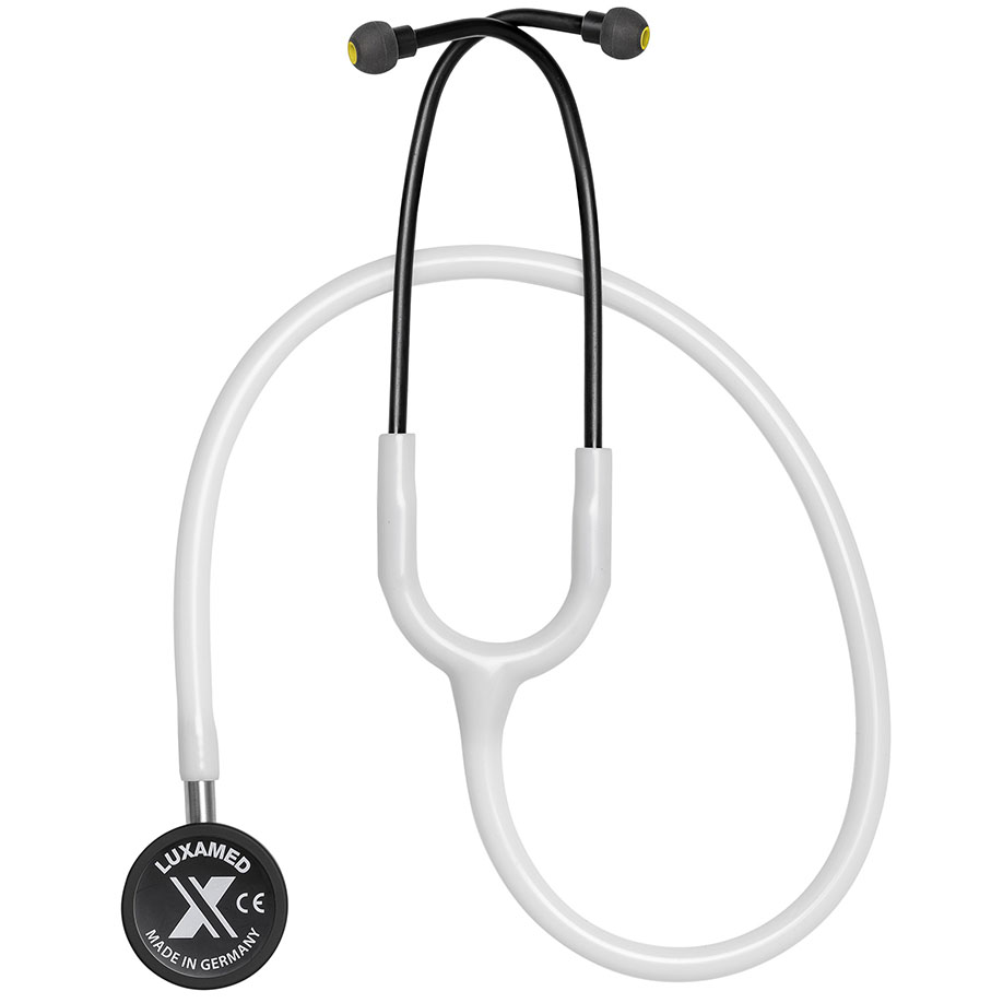 LuxaScope Sonus CX Stethoskop Edelstahl für die Kardiologie, weiß