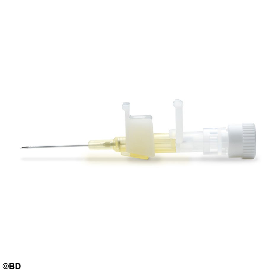 Neoflon Pro Venenverweilkatheter mit Flügeln, 24 G, 0,72 x 19 mm, gelb