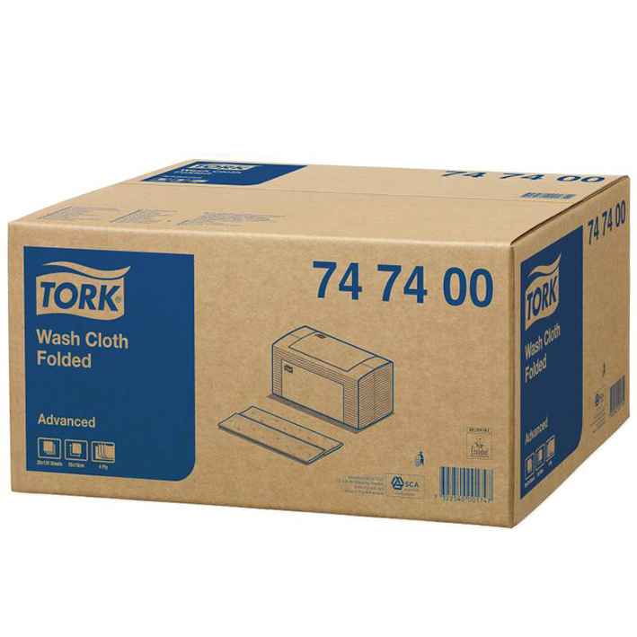 Tork Waschtücher H3 weiß, 4-lagig, 25 x 19 cm (20 x 120 Bl.)
