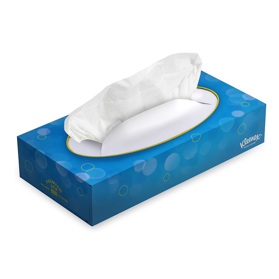 KLEENEX Kosmetiktücher (Standard-Box), 2-lagig, 20 x 20,6 cm (24 x 100 Tücher)