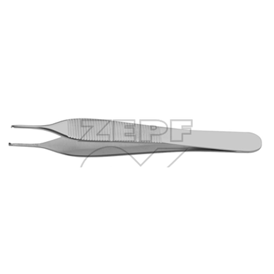 chir. Pinzette nach ADSON, fein, 1 x 2 Zähne,12 cm, kreuzgerieft