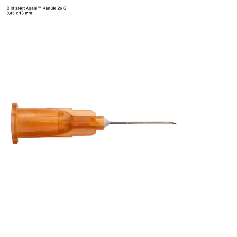 Agani Einmal-Kanülen Nr. 18, 0,45 x 23 mm, braun (100 Stck.)