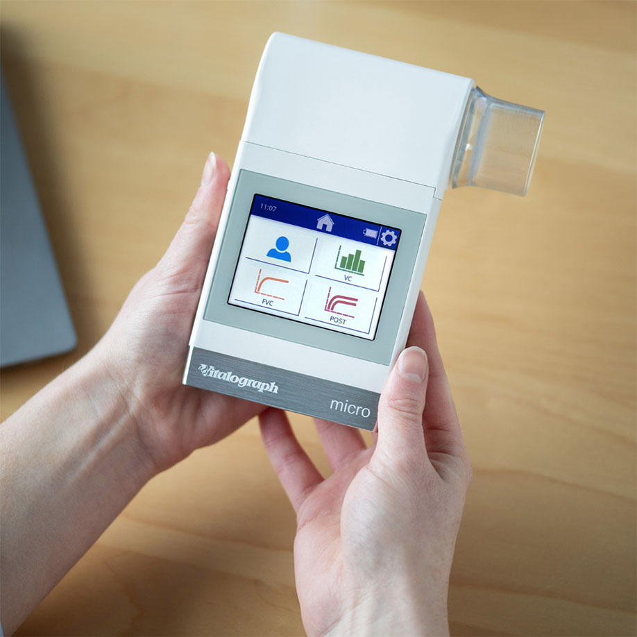 Vitalograph micro Hand-Spirometer mit PDF-Berichtssoftware