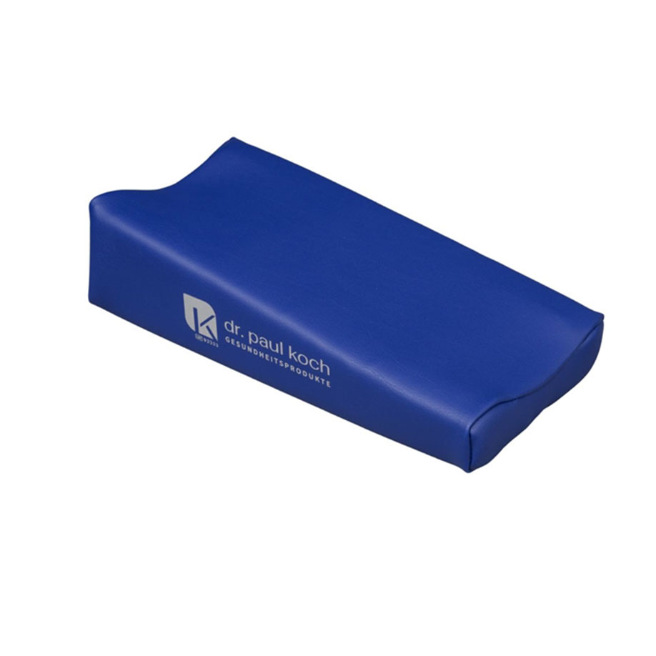 Injektionskissen 30 x 15 x 7.5/4 cm mit Kunstlederbezug blau mit RV
