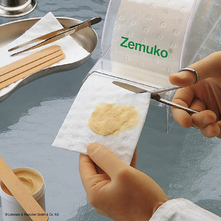 Zemuko Zellstoffvliesstoffkompresse 10 m x 10 cm