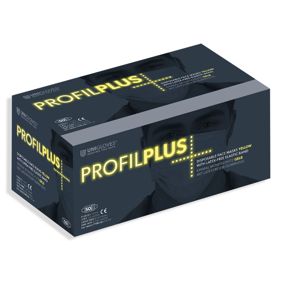 Einmal-Mundschutz Profil Plus, mit Gummizug, lime  (50 Stck.)