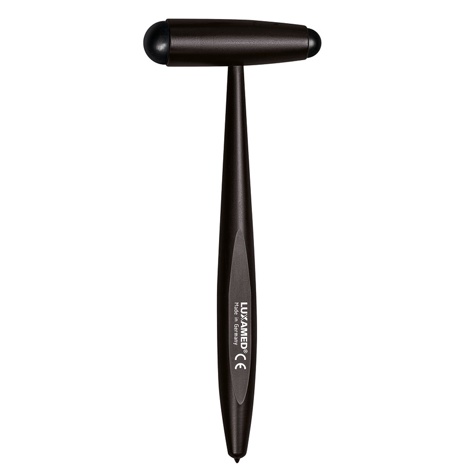 Reflexhammer nach Buck, klein, 18 cm, Aluminium, schwarz