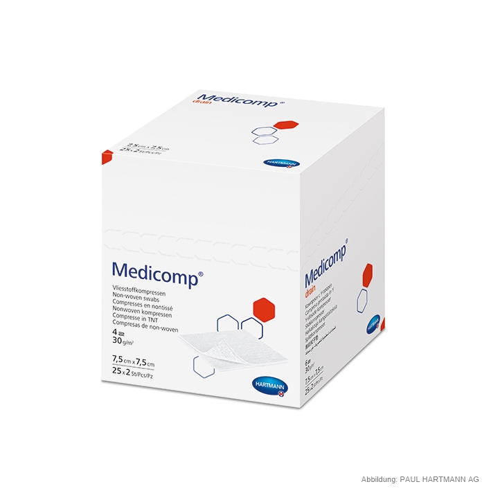Medicomp Drain Schlitzkompressen 7,5 x 7,5 cm, steril (25 x 2 Stck.)