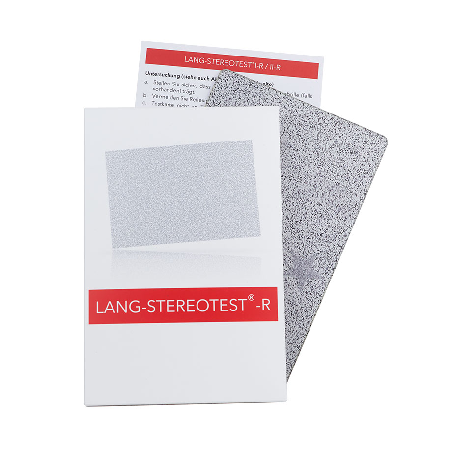 LANG-Stereotest II-R , Testkarte in Kunststoffhülle