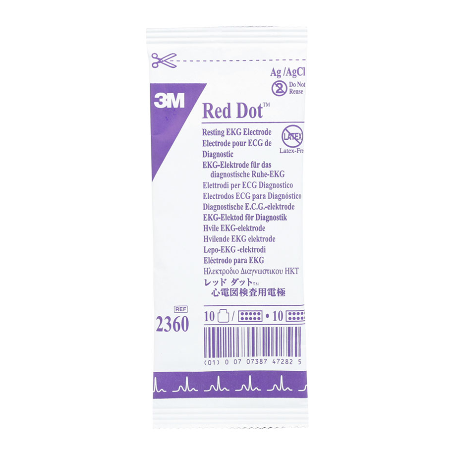 3M Red Dot EKG-Ruheelektroden 2 x 2 cm (10 Trägerkarten a 10 Stck.)