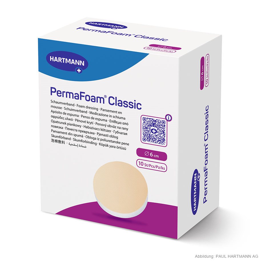 PermaFoam Classic Schaumverband steril, Ø 6 cm (10 Stck.)