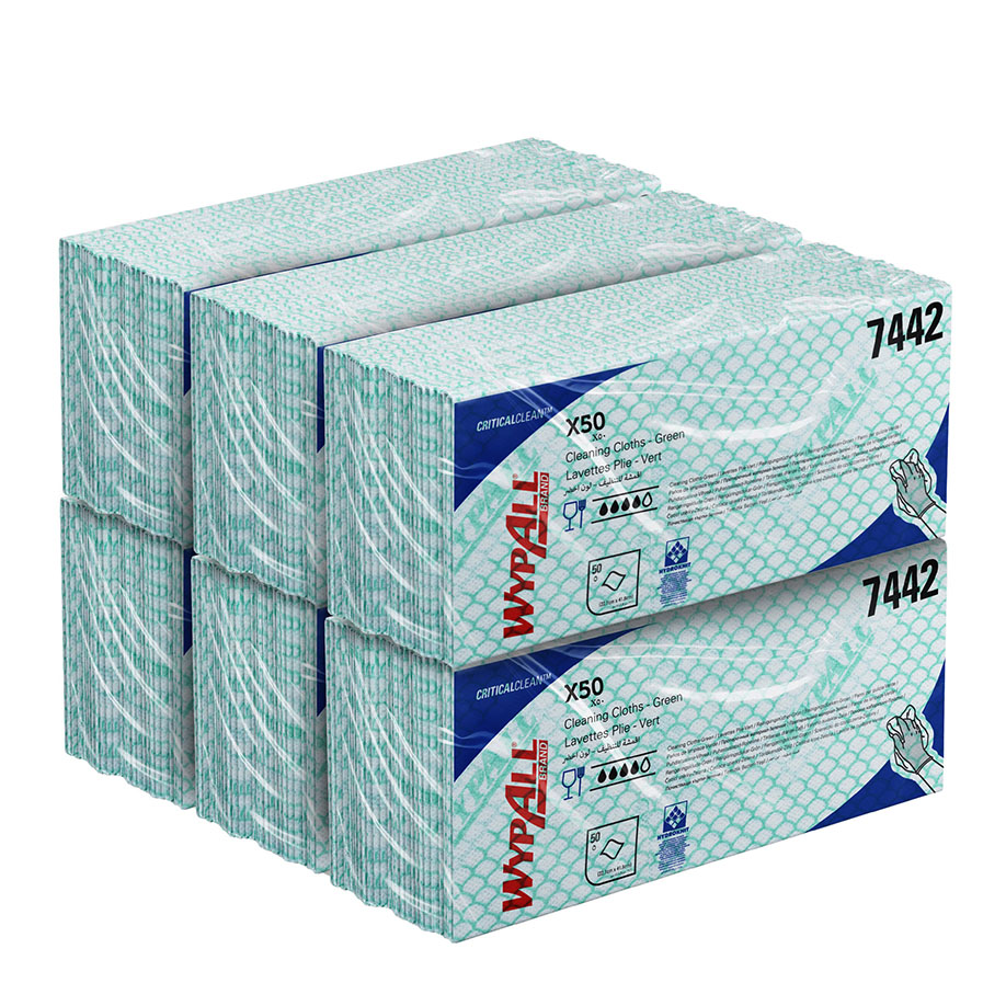 WypAll X50 Critical Clean farbcodierte Reinigungstücher (6 x 50 Stck.)