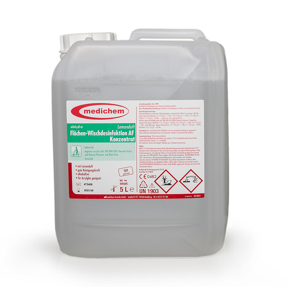 medichem Flächenwischdesinfektion AF, Konzentrat 5 Ltr.