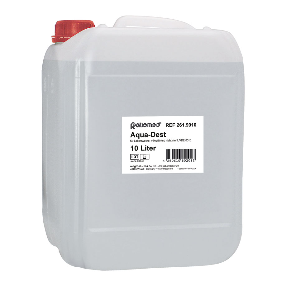 Aqua-Dest 10 Ltr. ratiomed Laborwasser