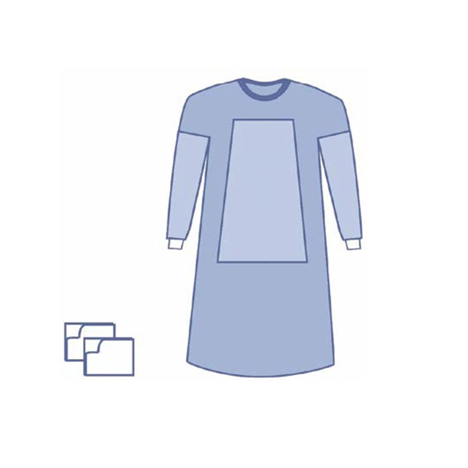 OPS Essential OP-Mäntel material- verstärkt, blau, S/M, 115 cm (32 Sets)