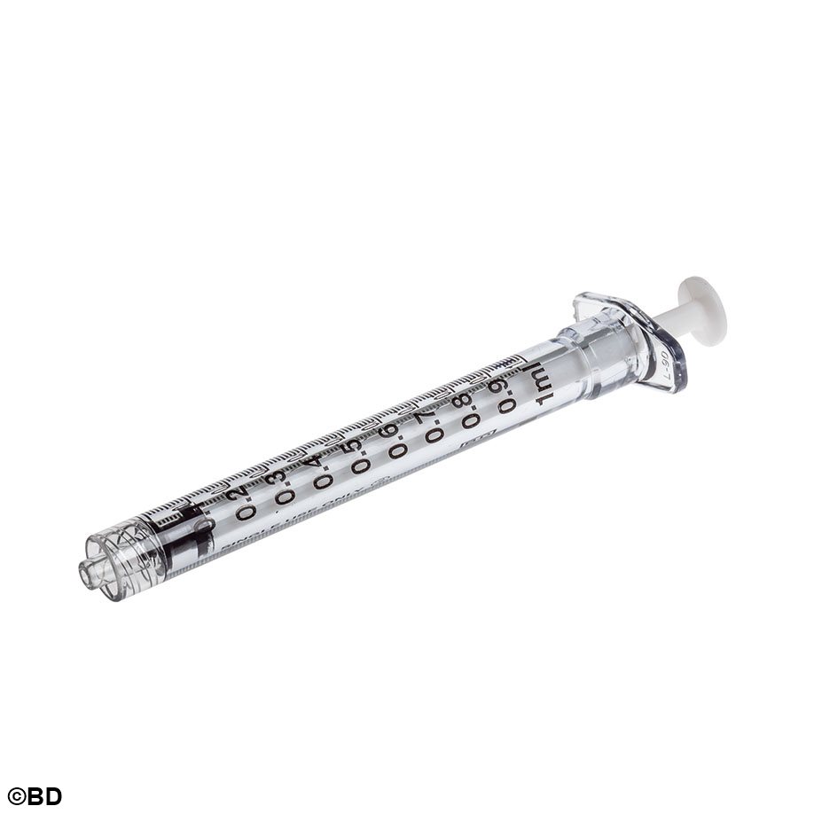 BD Plastipak Einmal-Spritze 1 ml, Luer-Lock, zentrisch