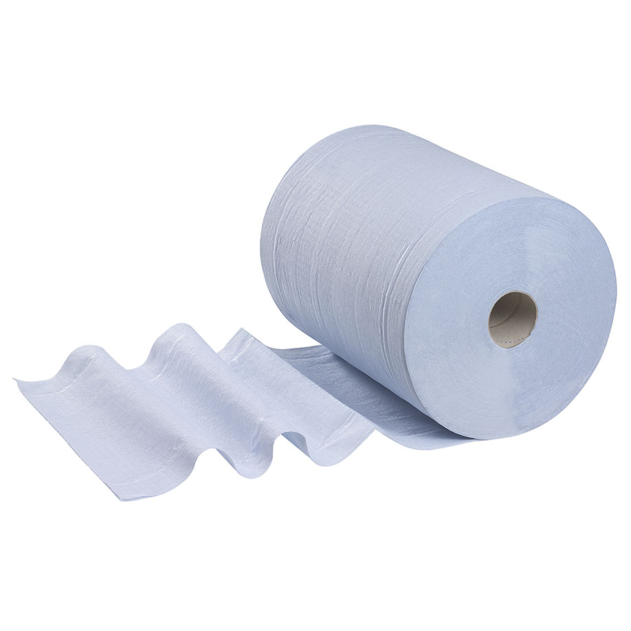 WYPALL L20 Wischtücher Großrolle 2-lagig blau 38 x 33cm (1 Rl. à 500 Bl.)