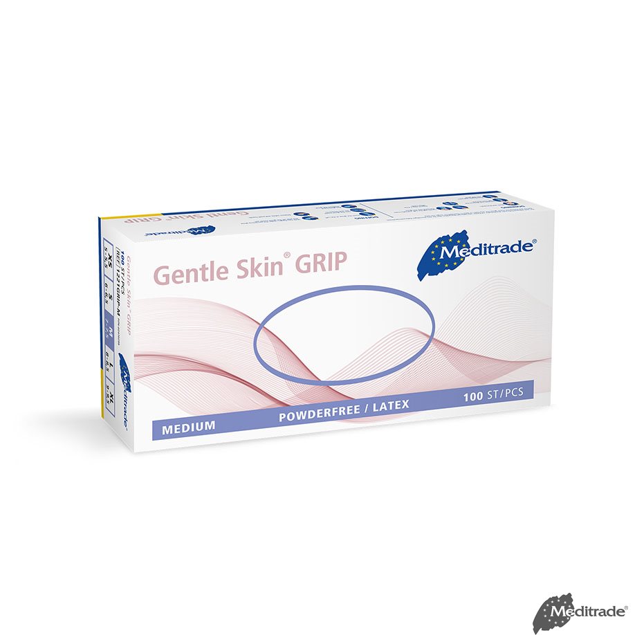 Gentle Skin grip U.-Handschuhe Latex, PF, Gr. M, unsteril (100 Stck.)