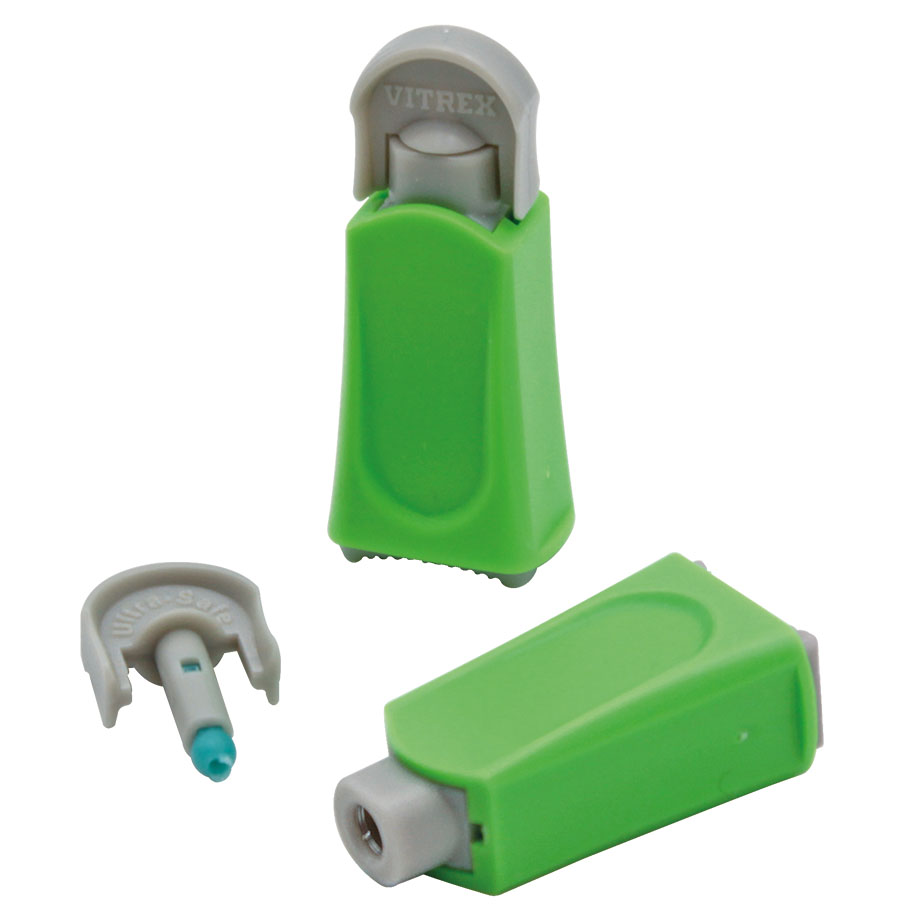 Ultrasafe Einweg-Sicherheitslanzetten 17 G x 2 mm, grün (100 Stck.)