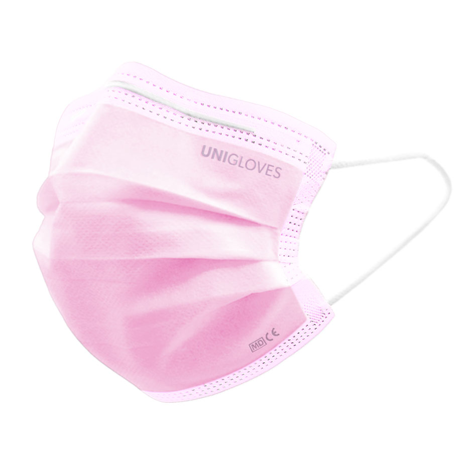 Einmal-Mundschutz Profil Plus, mit Gummizug, pink (50 Stck.)