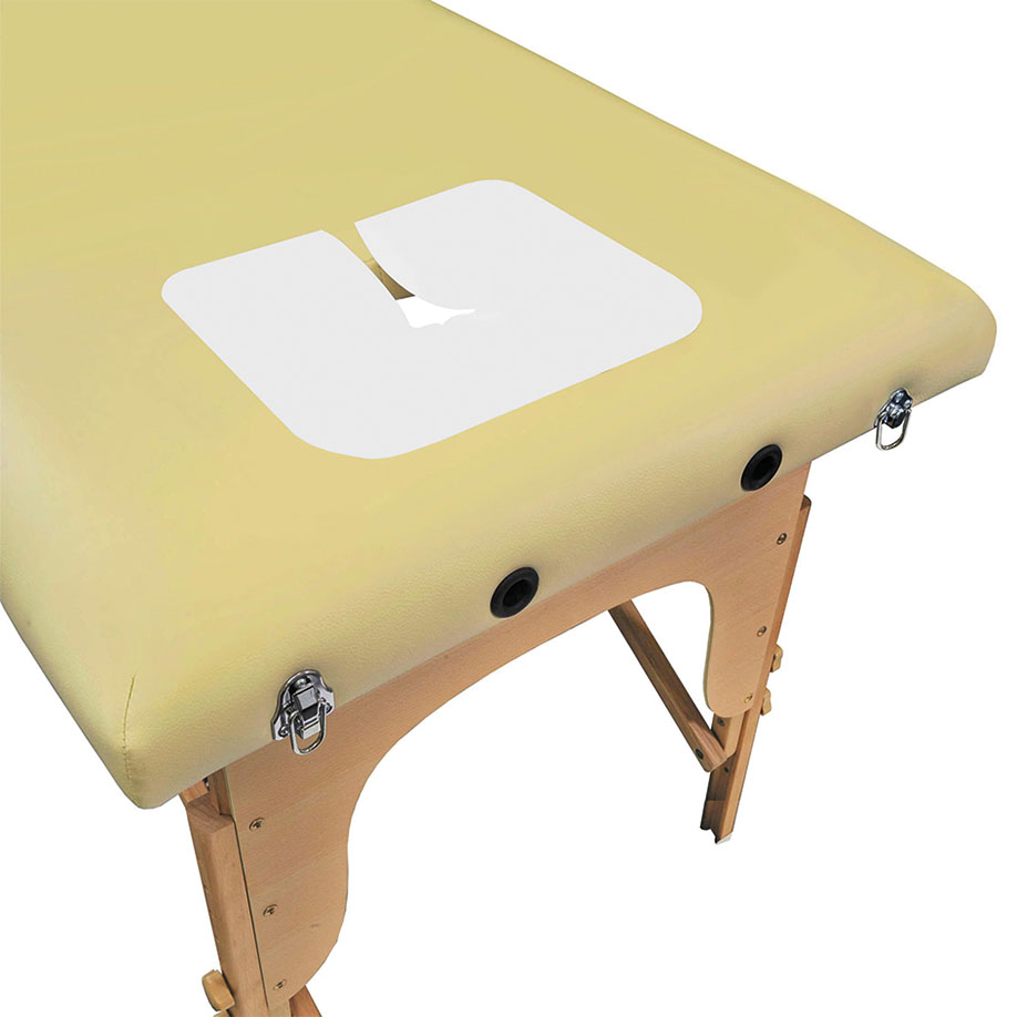 Massageliege-Gesichtsauflagen Vlies weiß 35 x 28 cm (100 Stck.)