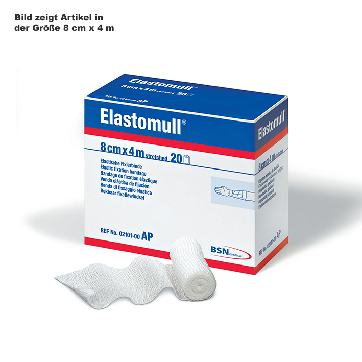 Elastomull Fixierbinde 4 m x 6 cm, weiß, einzeln verpackt