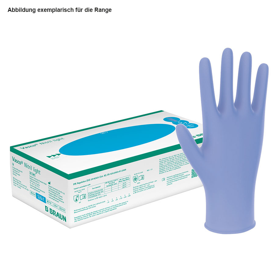 Vasco Nitril light U.-Handschuhe, PF, Gr. M, unsteril (100 Stck.)