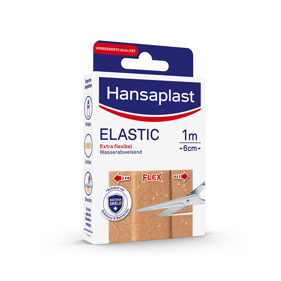 Hansaplast Elastic Wundschnellverband hautfarben, 1 m x 6 cm