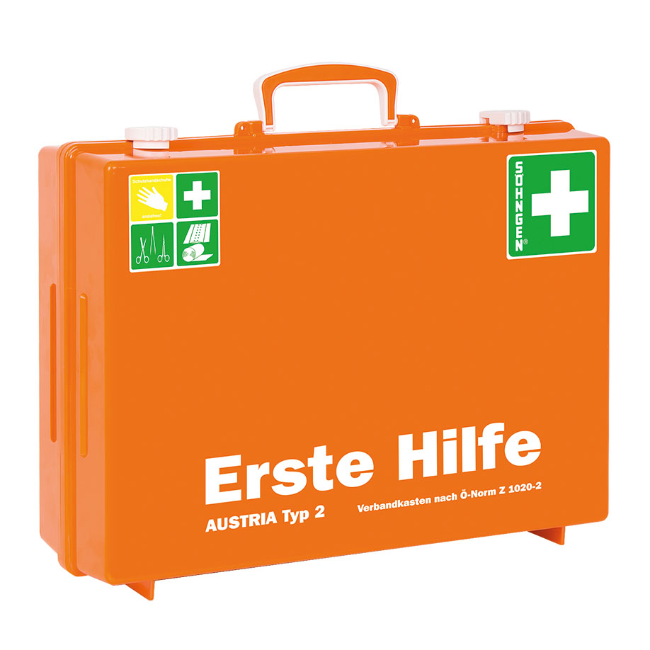 Erste-Hilfe Koffer MT-CD orange mit Füllung Ö-Norm Z 1020-2