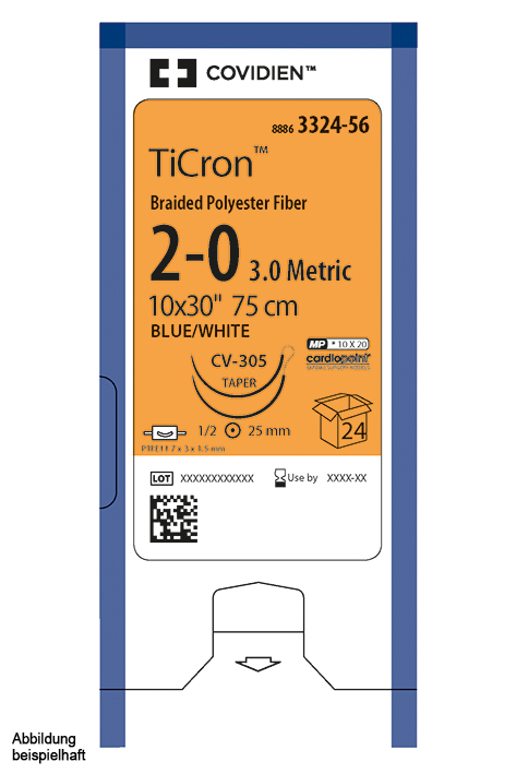 Ti-Cron C-13 4/0=1,5 blau Nahtmaterial Fadenlänge 45 cm (36 Stck.)