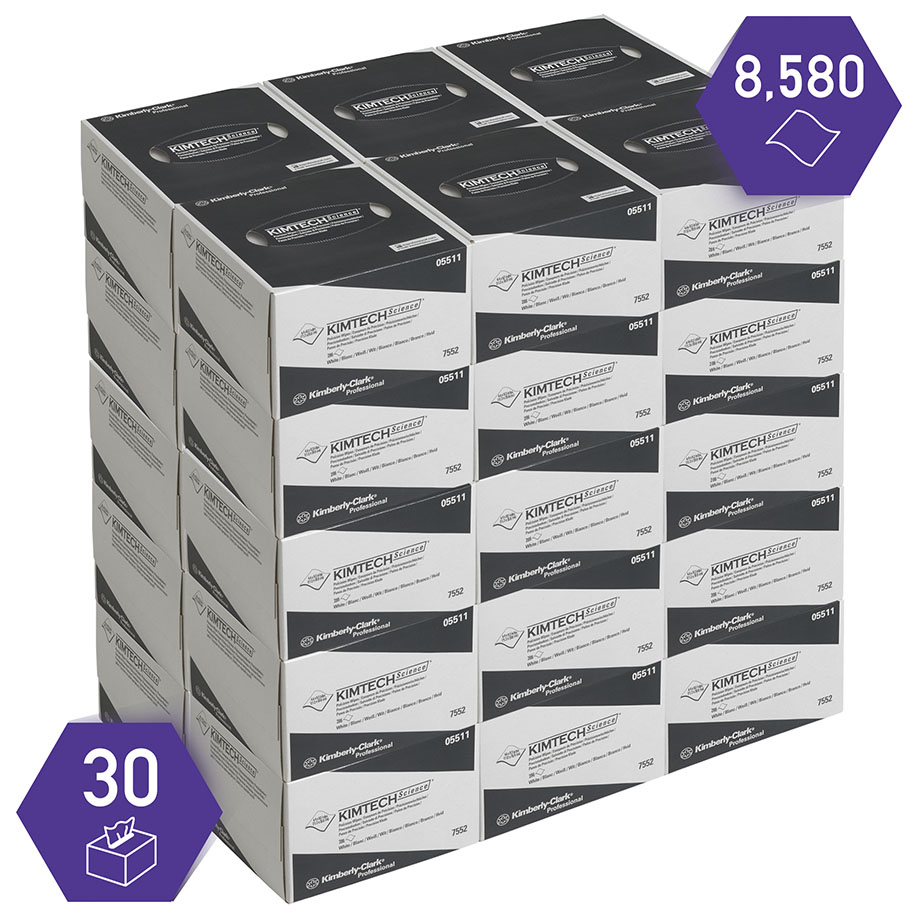 KIMTECH SCIENCE Präzisionstücher 1-lagig weiß, 11,4 x 21,3 cm (30 x 286 Bl.)