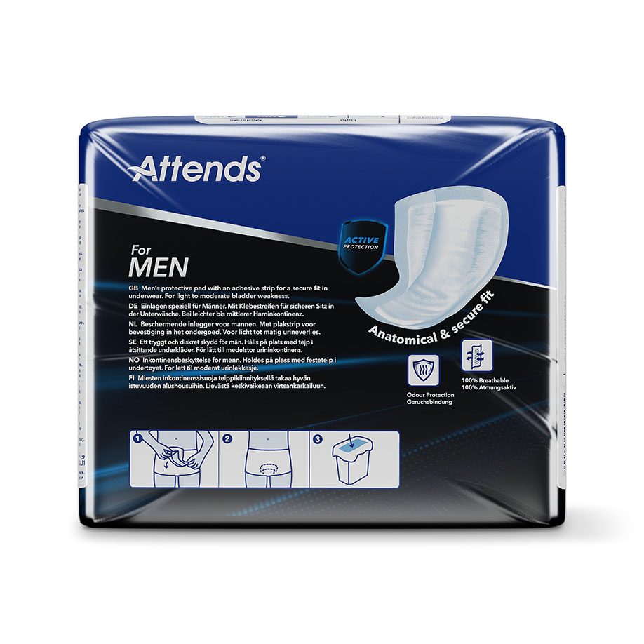 Attends For Men 3 Protective Pad, Inkontinenzeinlagen (14 Stck.)