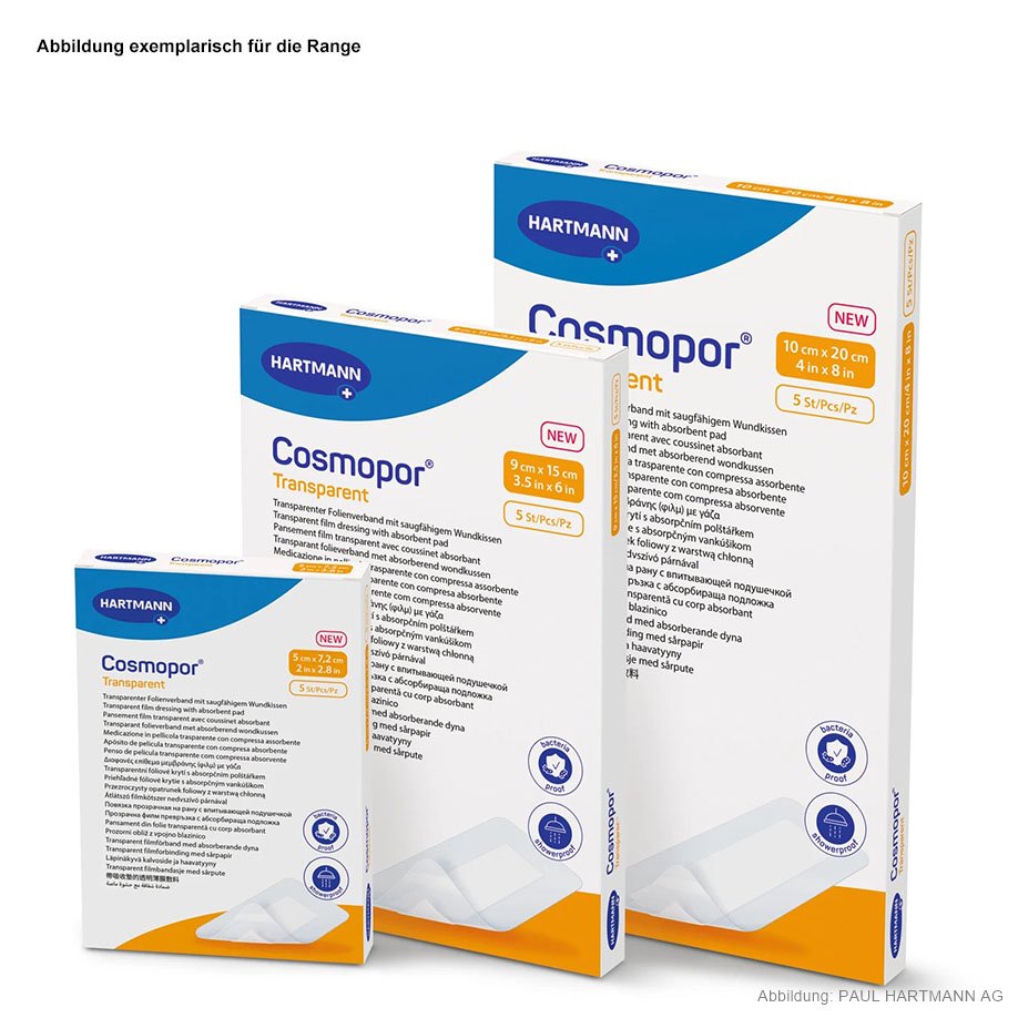 Cosmopor Transparent Wundverband steril, 5 x 7,2 cm (50 Stck.)