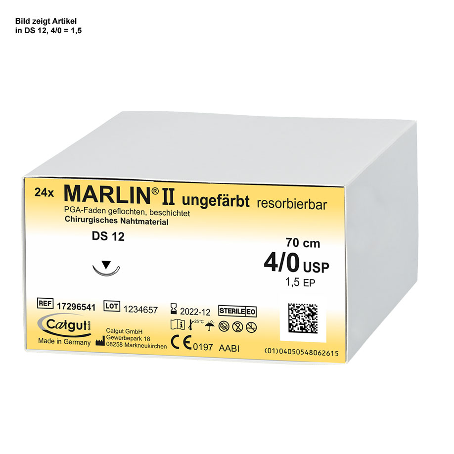 MARLIN II HR 26 3/0=2, violett, Nahtmaterial Fadenlänge 70 cm (24 Stck.)