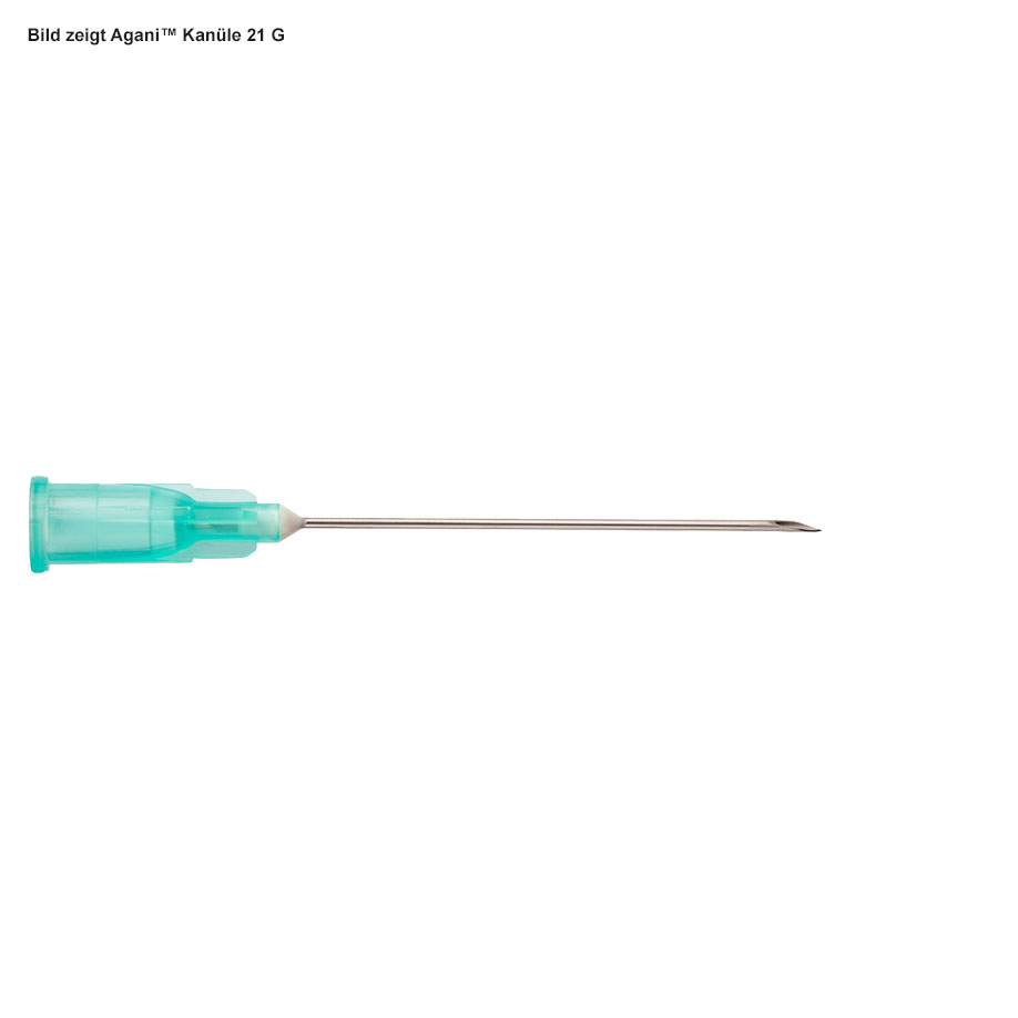 Agani Veterinärkanülen 21 G x 5/8'' 0,80 x 16 mm, grün (100 Stck.)