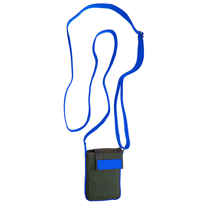 Tasche für Langzeitblutdruckmessgerät, schwarz/blau