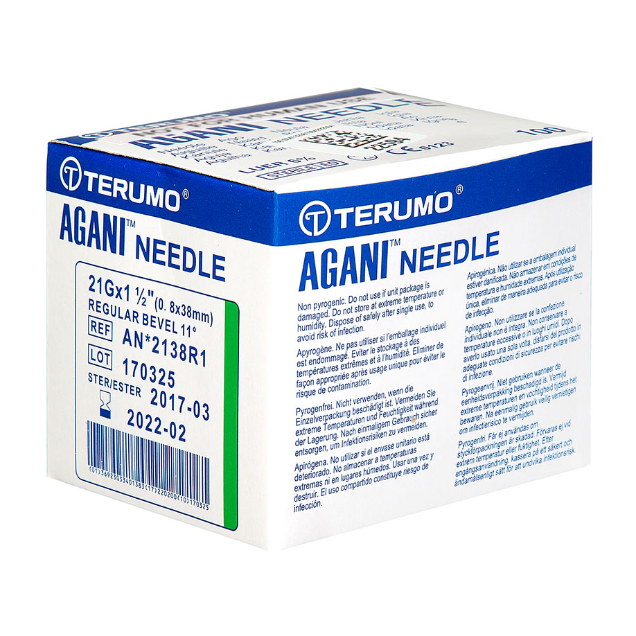 Agani Einmal-Kanülen Nr. 2, 0,80 x 38 mm, grün (100 Stck.)