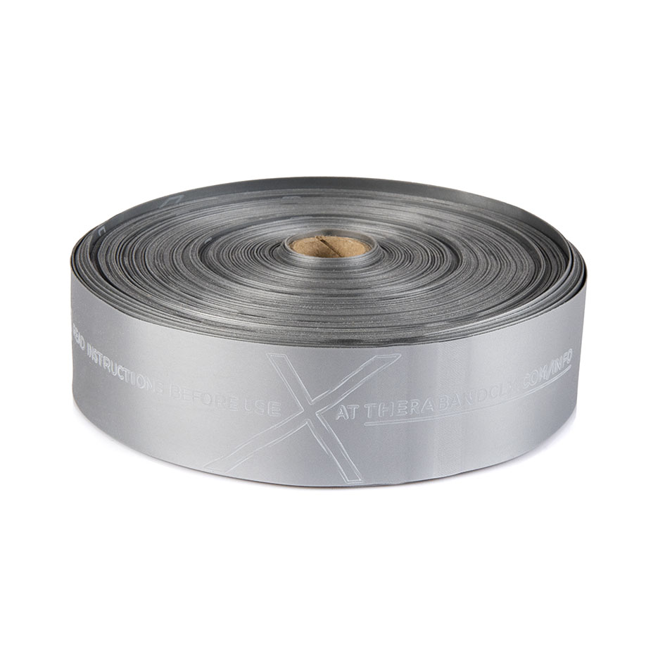 TheraBand CLX Band ca. 22 m super stark - silber