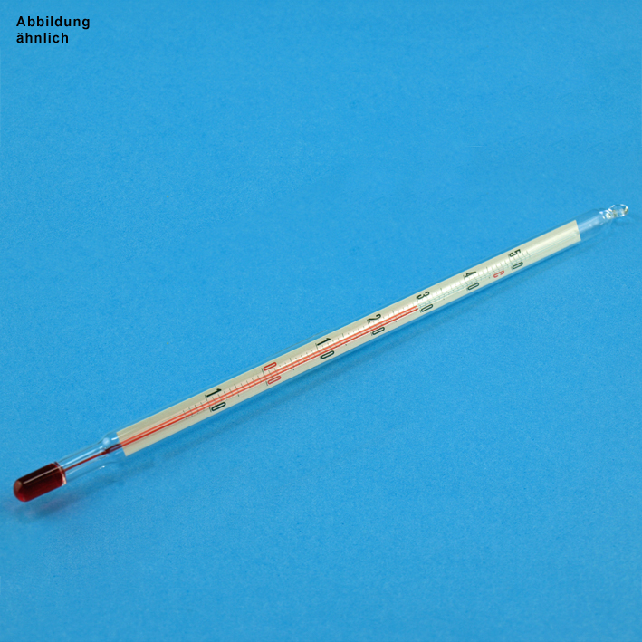 chemisches Thermometer 150°C mit roter Füllung