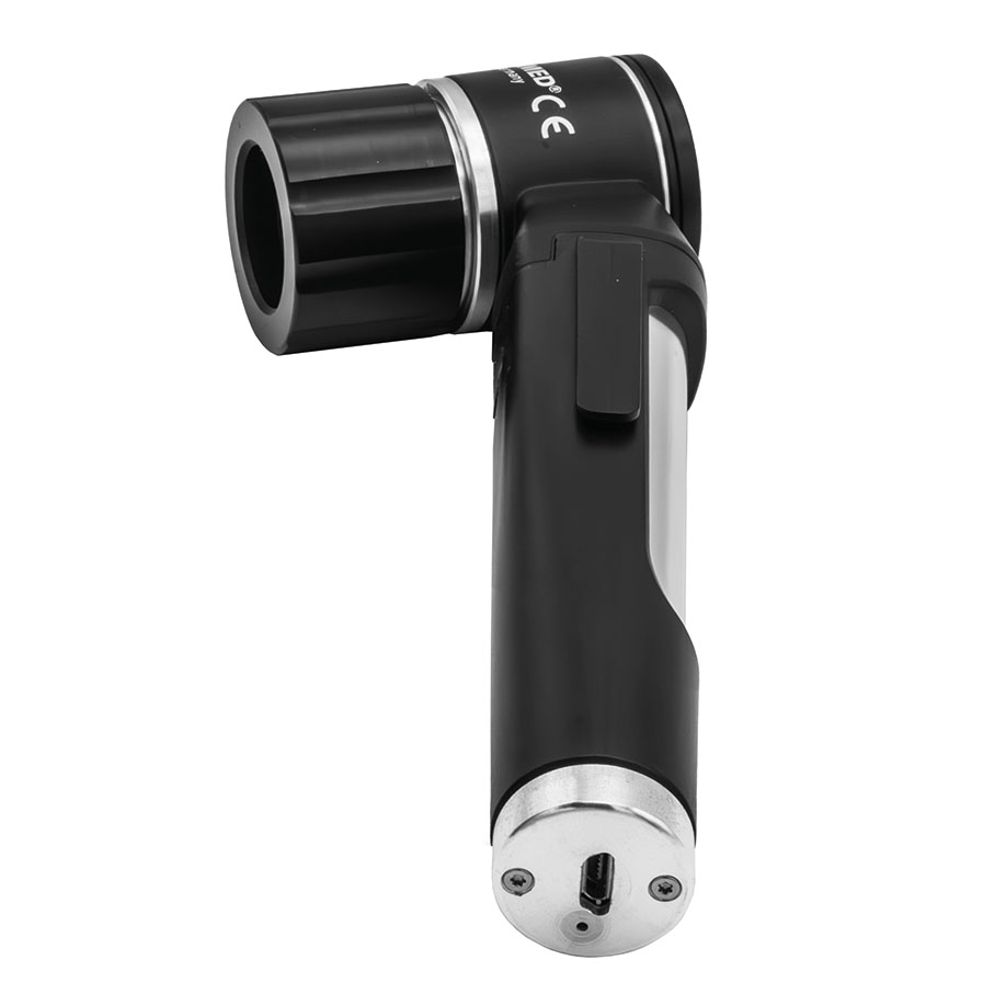 LuxaScope Dermatoskop LED 3,7 V schwarz, Kontaktscheibe mit Skala