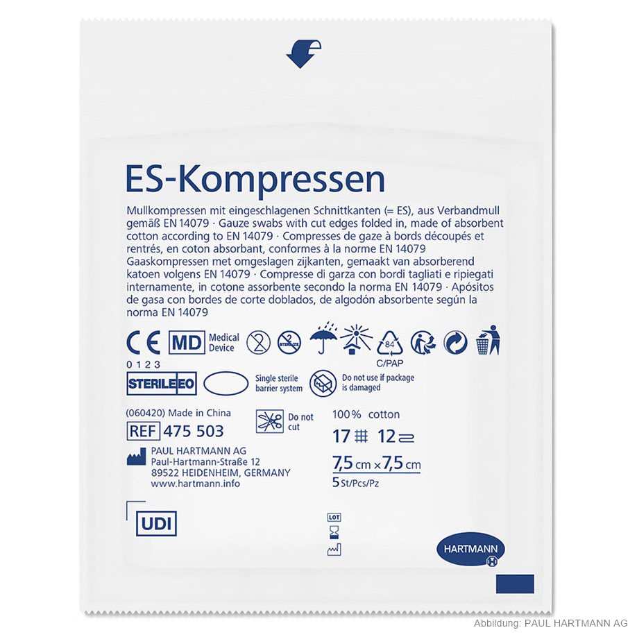 ES-Kompressen steril 12-fach 7,5 x 7,5 cm (20 x 5 Stck.)