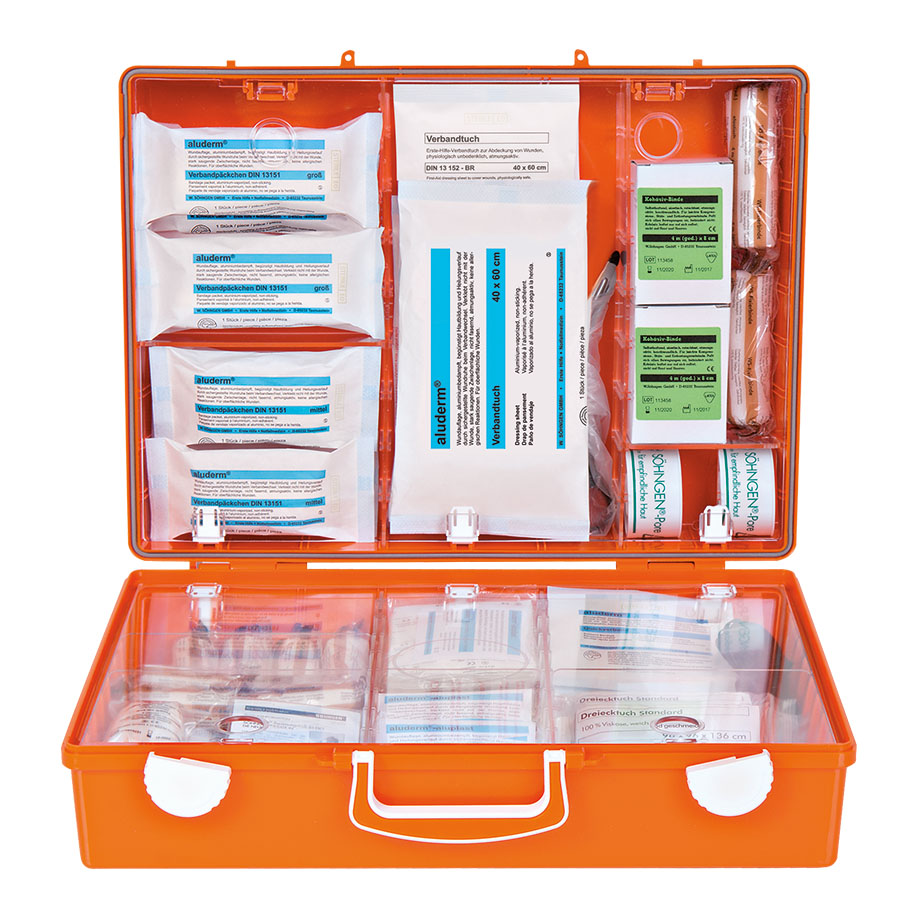 Erste-Hilfe Koffer MT-CD orange mit Füllung Ö-Norm Z 1020-2