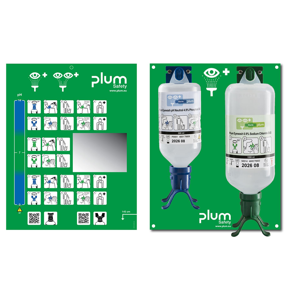 Plum Open Station Double, 2 Flaschen mit Anleitung, Wandhalter
