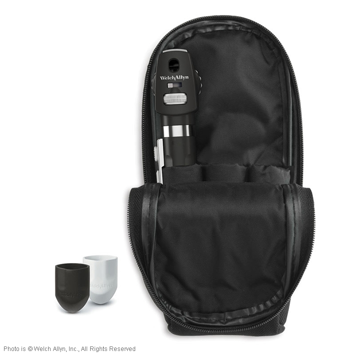 Pocket Plus LED Ophthalmoskop onyxschwarz, inkl. Handgriff und Etui